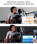 Gamechanging 1 Pack Egg Crate Acoustic Foam Panels High Density Soundproof WallTiles shown improving audio clarity in studio.