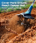 Cordless Tiller Cultivator For Gardening, 20V With Dual 4Ah Batteries, 9 Inch Tilling Width And 6.6 Inch Depth in action