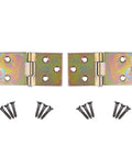 No Sweat Zinc Plated Steel Drop Leaf Hinges For Folding Tables With Solid Hold Mounting Screws, 3 1/8 x 1 7/16 inches