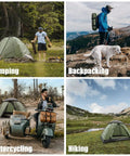 Various uses of a 2 Person Ultralight Backpacking Tent For Camping With Waterproof Windproof Build Two Doors Easy Quick Setup