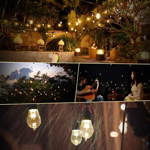 Outdoor String Lights 72.5 Ft With 22 Edison Shatterproof Bulbs, App And WiFi Dimmable Control, Alexa Compatible, IP65 Waterproof LED Patio Lights For All Weather