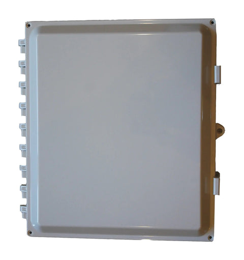 Polycarbonate Enclosure Built Tough With Hinged Locking Opaque Cover For Industrial Controls 14 X 12 X 6 Inches IP68 UL 508A UL 50E