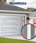 Close-up of Garage Door Weatherstrip Seal Dual Vinyl 7 Feet Top And Sides White For All Door Types Keeps Drafts Out Dust Debris