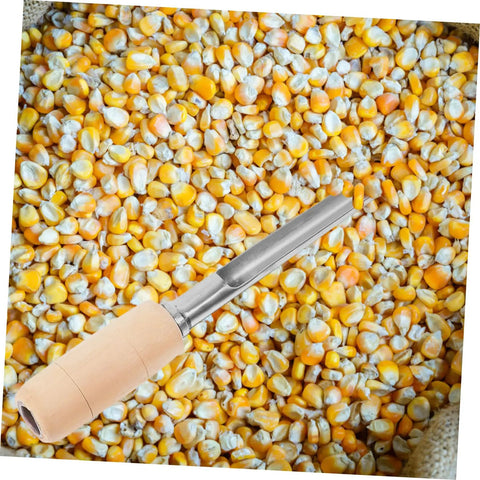 Stainless Steel Grain Sampler Tool With Wooden Handle Durable Sampling Probe For Wheat Rice Corn Sorghum And Other Grains