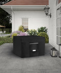 Rugged Outdoor Fire Pit Cover For Rectangular Fire Tables 67L X 37W X 28H Waterproof PVC Coated covering a patio fire table