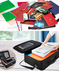 Fireproof Document Case With Lock Mega Size File Organizer Bag for A3 and A4 papers with built-in slots and compartments
