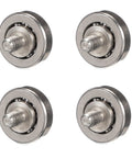 Stainless Steel Flat Ball Bearing Rollers 4 Pack With 29/32 Inch Outer Diameter And 1/4-20 X 5/8 Inch Flat Head Screw Studs