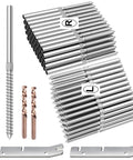 100 Pack T316 Stainless Steel Right And Left Handed Swage Lag Screws For Wood Posts One Eighth Inch Deck Cable Railing Kit