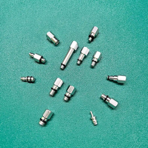 All In One Hydraulic Brake Bleed Connector Kit For Bicycles, 13 Piece Pro Grade Aluminum Alloy Set With M5 M6 D6 And D8 Adapters