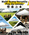 10x10 Pop Up Canopy Tent With Wheeled Bag Instant Setup No Fuss Waterproof Outdoor Shade Shelter in various outdoor settings