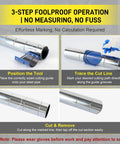 3-step operation of Heavy Duty Magnetic Steel Pipe Cutting Guide Kit Slide Right On And Skip The Math For 22 5 45 90 Degree Saddle Notches.