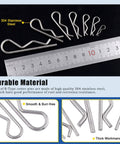 R Clip Cotter Pin Kit 110 Pcs In 304 Stainless Steel With 7 Sizes For Automotive Cars Trucks Lawn Mower DIY Friendly Gear For Small Engine Repair Glarks displayed with ruler