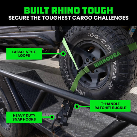 Badass Car Hauler Tie Down Straps Four Pack Two By Eight Foot Lasso Kit With Rust Resistant Snap Hooks For Dead Secure Trailer Transport And Daily Road Grind