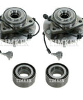 Front And Rear Wheel Bearings And Hubs Kit For Nissan Pathfinder RWD 2004 Complete Hub Assembly Replacement With Durable Sealed Bearings