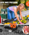 All In One Garden Kneeler And Seat Workhorse With 330 Lb Capacity, 8 Inch EVA Pad, Foldable Stool With Tool Bag in use