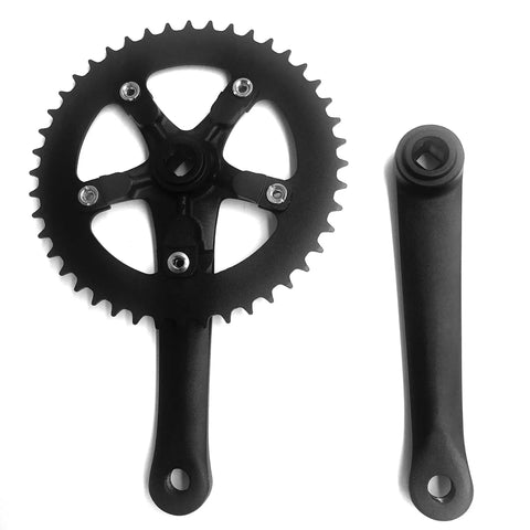 Single Speed Crankset 44T 170mm With 110 BCD Square Taper Aluminium 6061 T6 Forged Crank Arms For Mountain Bikes And Fixed Gear Road Bikes