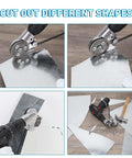 DIY Sheet Metal Nibbler Attachment For Drill 2025 Upgraded Metal Cutter with Adapter cutting iron sheet metal in various shapes