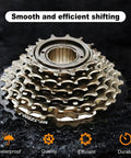Six Speed Bike Freewheel MF-TZ500-6 14-28T Replacement Part For Road Mountain Hybrid Bikes, high-strength steel, close-up view