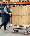 Heavy Duty Hydraulic Lift Table Cart With 1100 Lb Capacity Single Scissor Lifts Up To 34.7 Inches Gray Finish in warehouse use