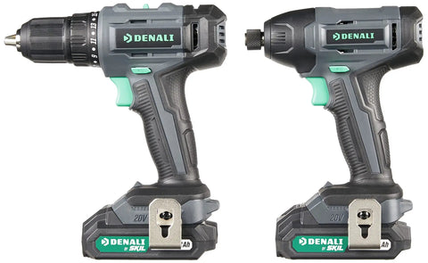 20V Cordless Drill And Impact Driver Combo with 2X 2.0Ah Batteries, ideal for DIY projects, cross compatible with PWRCORE 20 tools.