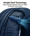 Emergency Tire Repair Screws For Tubeless Tires Quick Plug Kit To Seal Leaks In Minutes No Tire Removal Needed Works For Cars Motorcycles And Bikes Back On The Road Fast showing interlocked screw in tire.