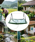 Garden Rain Collector Kit For Eco Friendly Water Harvesting With Hose And Filter System Tool Free Assembly demonstrated in use