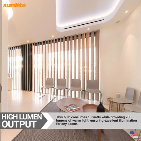 Modern office space lit by Compact Fluorescent CFL 4Pin G24q1 Double U Twin Tube 13W 780 Lumens Cool White for retail and commercial lighting