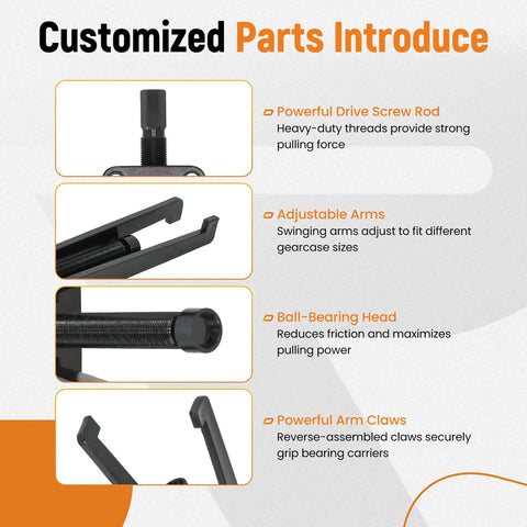 Customized parts of Lower Bearing Carrier Puller With Adjustable Arms For Yamaha Johnson Evinrude Mercury Honda Mercruiser Gearcases 115 HP