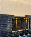Shower Niche Tiling Tool Kit With Aluminum Support For Ceramic And Porcelain Tile Installations in use on a wall.