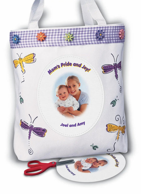 Tote bag with custom image made using Printable Fabric Sheets For Inkjet Printer 8.5 By 11 Inch, Easy DIY Iron On Transfers, 5 Sheets Pack.
