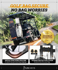 Golf cart with No Drill Golf Cart Rear Seat Bag Holder Foldable And Adjustable Space Saver Fits Grab Bars 7.28 To 25.6 Inches