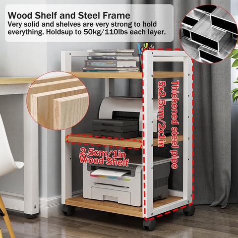 Three Tier Wooden Corner Shelf With Wheels For AV Console Storage including HiFi DVD game systems and record players amplifier rack.