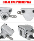 Beefed-Up Go Kart Mechanical Disc Brake Caliper And Bracket Kit For Manco 9598 9597 Yerf Dog Murray shown from multiple angles