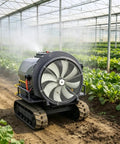 Remote Control Tracked Sprayer Crawler Robot With Precision Tank And Efficient Motor For Smooth Terrain Farming And Orchard Pest Control Durable Waterproof Design Easy Operation in greenhouse spraying plants.