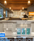 Warm white 3000K vintage LED Edison bulbs illuminating a cozy dining area.