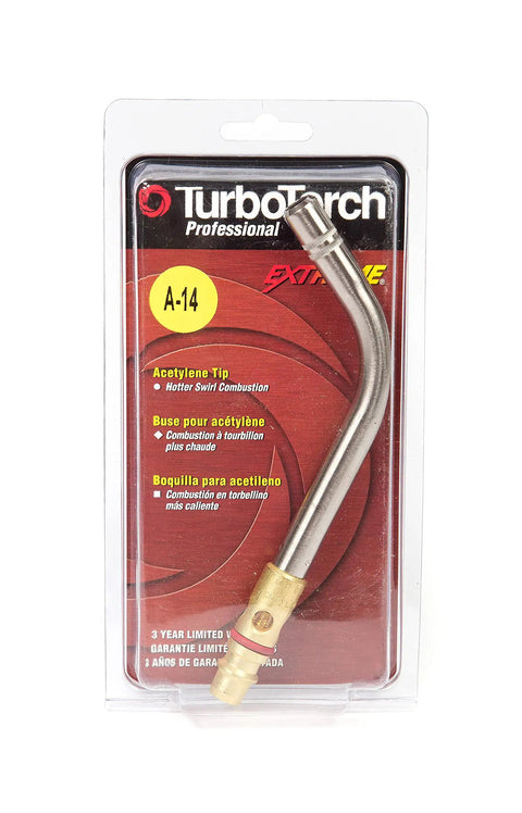 Half Inch Manual Torch Tip for Air Acetylene, Fits PLF-A5 and G-4 Handles, in packaging with color coded O Ring