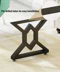 Black 28 Inch Metal Table Legs Heavy Duty DIY Industrial Desk And Dining Table Supports With Floor Protectors Rust Proof