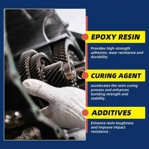 Industrial Strength Metal Repair Epoxy Glue For Quick Bonds In Pipes Machinery And Foundry Castings High Temperature Resistant