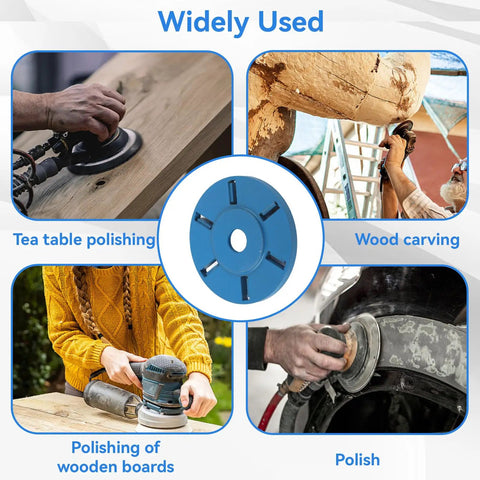 Heavy Duty Six Tooth Wood Carving Disc For Angle Grinder used for tea table polishing, wood carving, and polishing wooden boards.