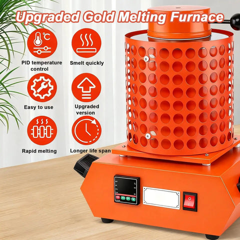 Gold Smelting Furnace 3kg Kit With Graphite Crucible For Jewelry And Metal Casting Refining Quickly Melt Gold Silver Copper