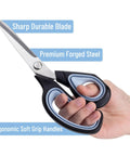 Premium Tailor Scissors 9.5 Inch Heavy Duty Stainless Steel For Fabric, Sewing, Quilting And Alterations With Ergonomic Soft Grip Handle