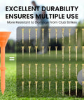 Unbreakable Plastic Golf Tees Three And One Quarter Inch 30 Pack with Pouch Durable Stable Long 83 mm Tees multicolor