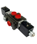Built Tough Durable Cast Iron Monoblock Hydraulic Control Valve With 1 Spool 13 GPM Flow 3625 PSI SAE Ports 12V DC Solenoid Operated