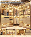 Rock Solid Corner Closet System With 3 Sets and 87 Inch Frame Offers Gobs of Storage via 4 Large Wooden Drawers 4 Hanging Rods Plus over 20 Shelves