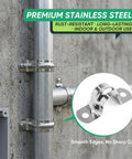 Amazon RGFXA 30-pack 3/4 in stainless steel conduit clamps, two-hole U brackets installed on a vertical pipe