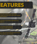 Rear Left Driver Side Power Window Regulator With Motor Assembly For BMW 3 Series E90 E91 323i 325i 328i 330i 335i M3 2006 2012 Replacement OE Grade Drop In Direct Fit 51357140589 748 468 shown with features highlighted.