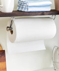 Steel Wall Mount Paper Towel Holder In Chrome Finish on kitchen wall, keeps paper towels clean and off the counter, no mess.