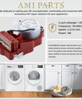 Replacement Washing Machine Shift Actuator WPW10006355 For Front Load Washers Gear Shift Switch Replaces AP6014711 PS11747977 W10006355 And Related Part Numbers Fixes Will Not Start Not Rotating And Slow Spin Issues, red washer motor