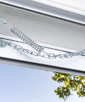Heavy Grit Zinc Steel Wind Chain For Storm And Full View Screen Doors Adjustable Shock Absorber Retainer mounted on door.