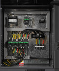 Electrical components inside the Beefy 20HP Rotary Screw Air Compressor With Dryer And 105 Gallon ASME Tank, 78 CFM At 116 PSI, 230V 3-Phase.